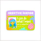 Creative License Vinyl Sticker
