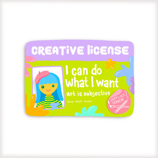 Creative License Vinyl Sticker