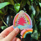 HOLOGRAPHIC Rainbow Sparkle Shark Vinyl Sticker