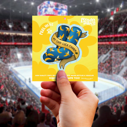 Good Luck Banana Socks Vinyl Sticker