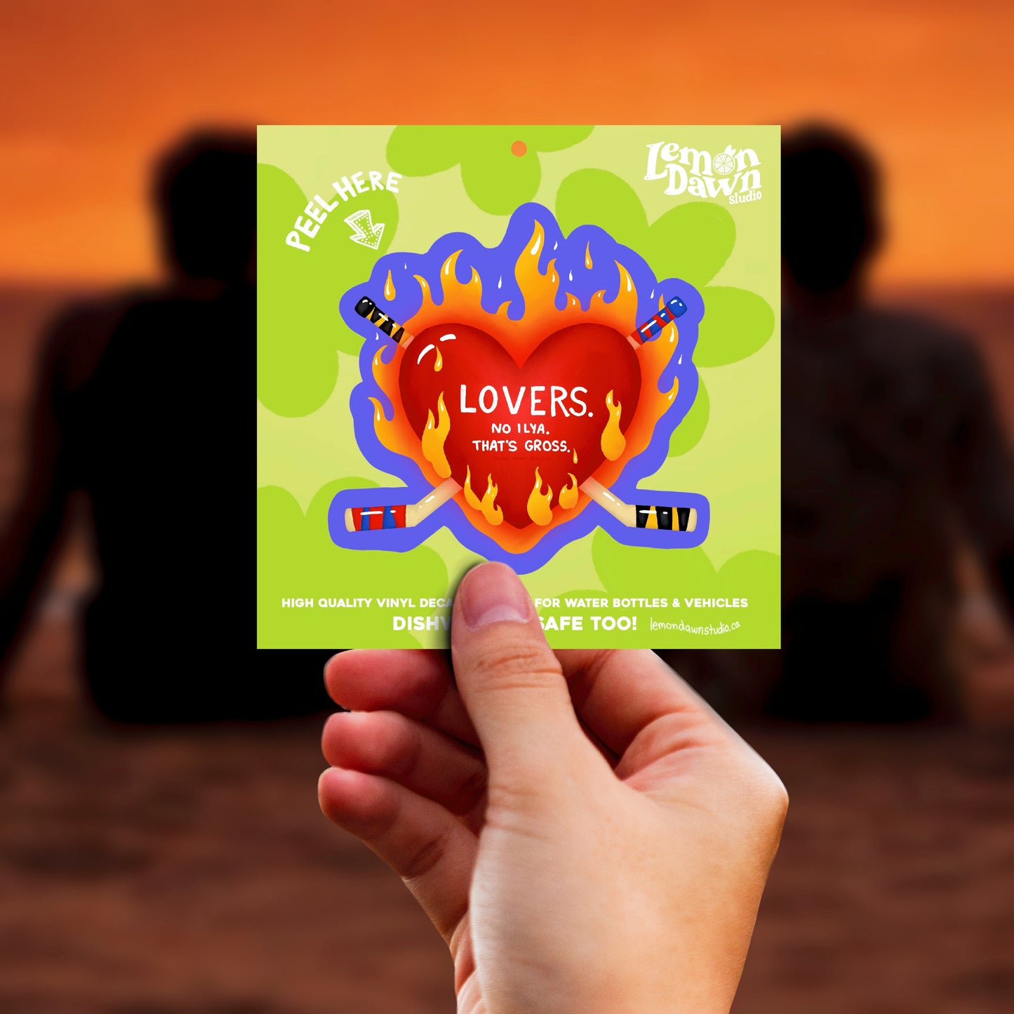 Lovers - No Ilya, That's Gross Vinyl Sticker