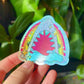 HOLOGRAPHIC Rainbow Sparkle Shark Vinyl Sticker