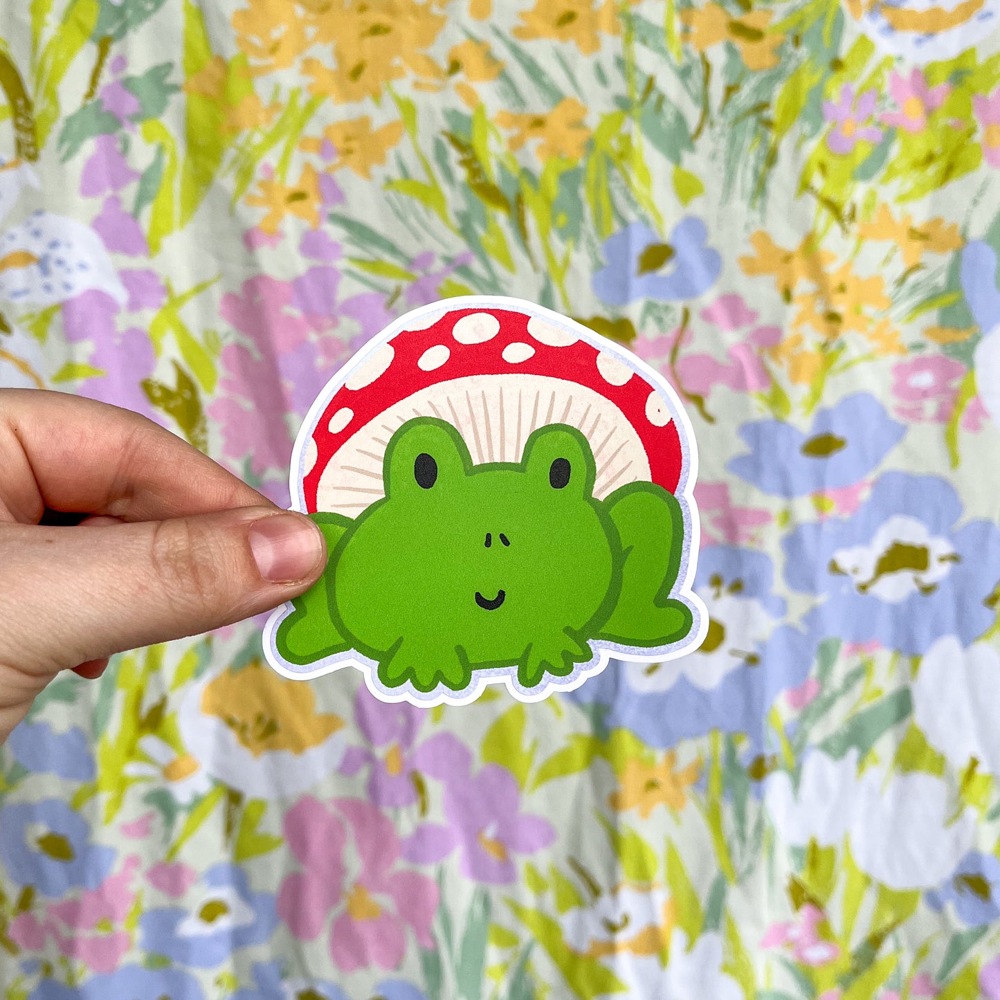 Mushroom Frog Vinyl Sticker